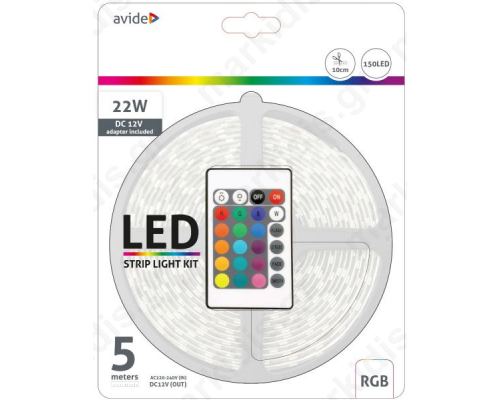 Ταινία Led RGB 12V 7.2W 150 Led 5050 IP65 5m